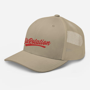 Six Rotation Swift Red Trucker Hat