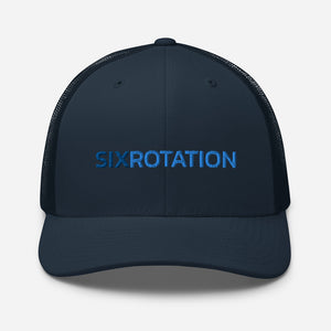 Six Rotation Basic Blue Trucker Hat