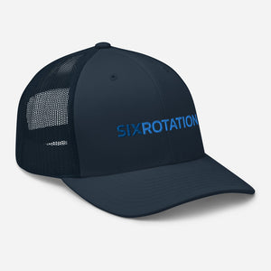 Six Rotation Basic Blue Trucker Hat