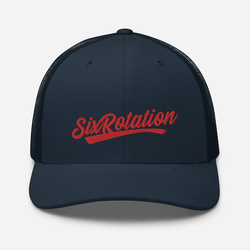 Six Rotation Swift Red Trucker Hat