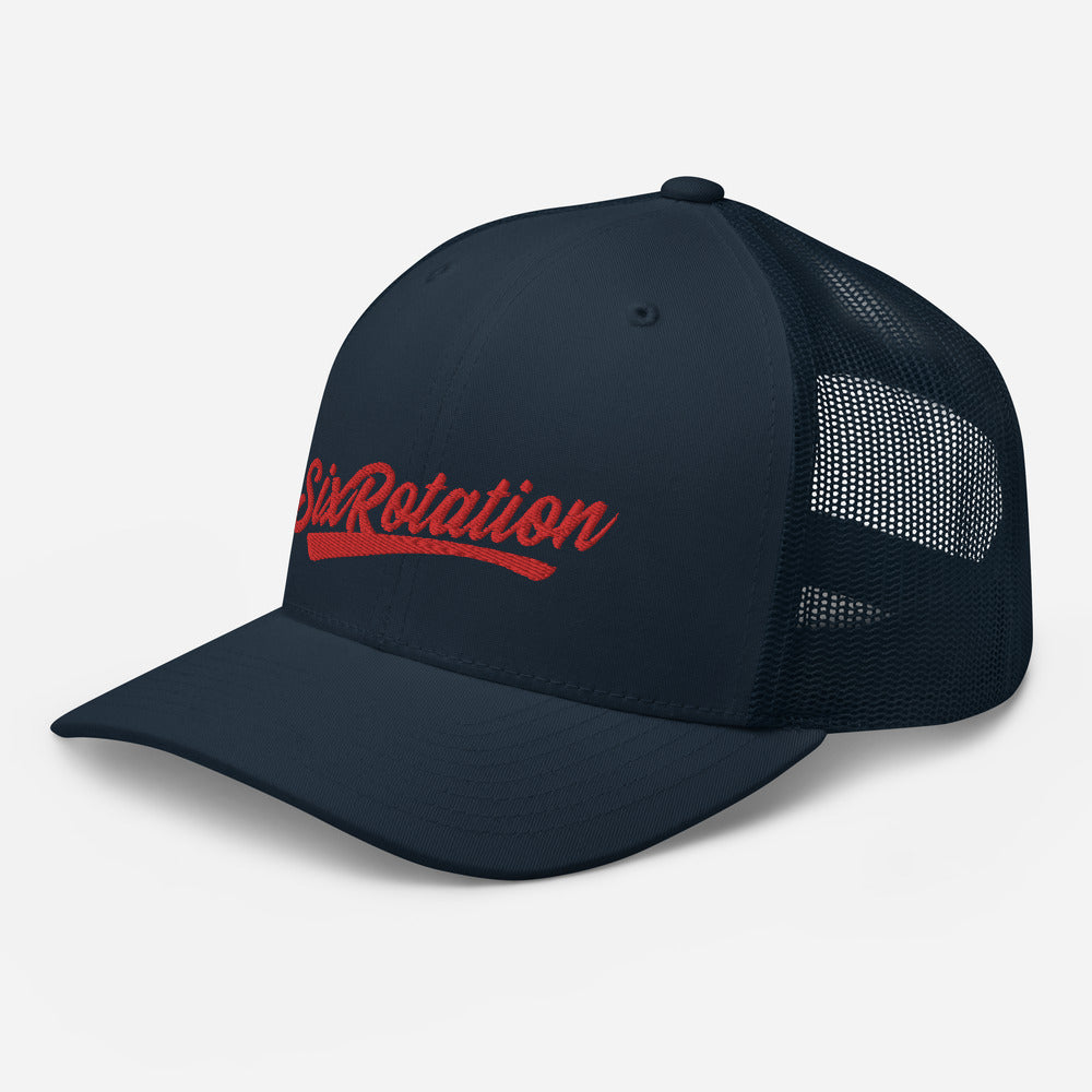 Six Rotation Swift Red Trucker Hat