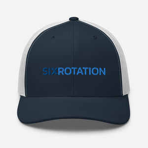 Six Rotation Basic Blue Trucker Hat