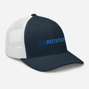 Six Rotation Basic Blue Trucker Hat