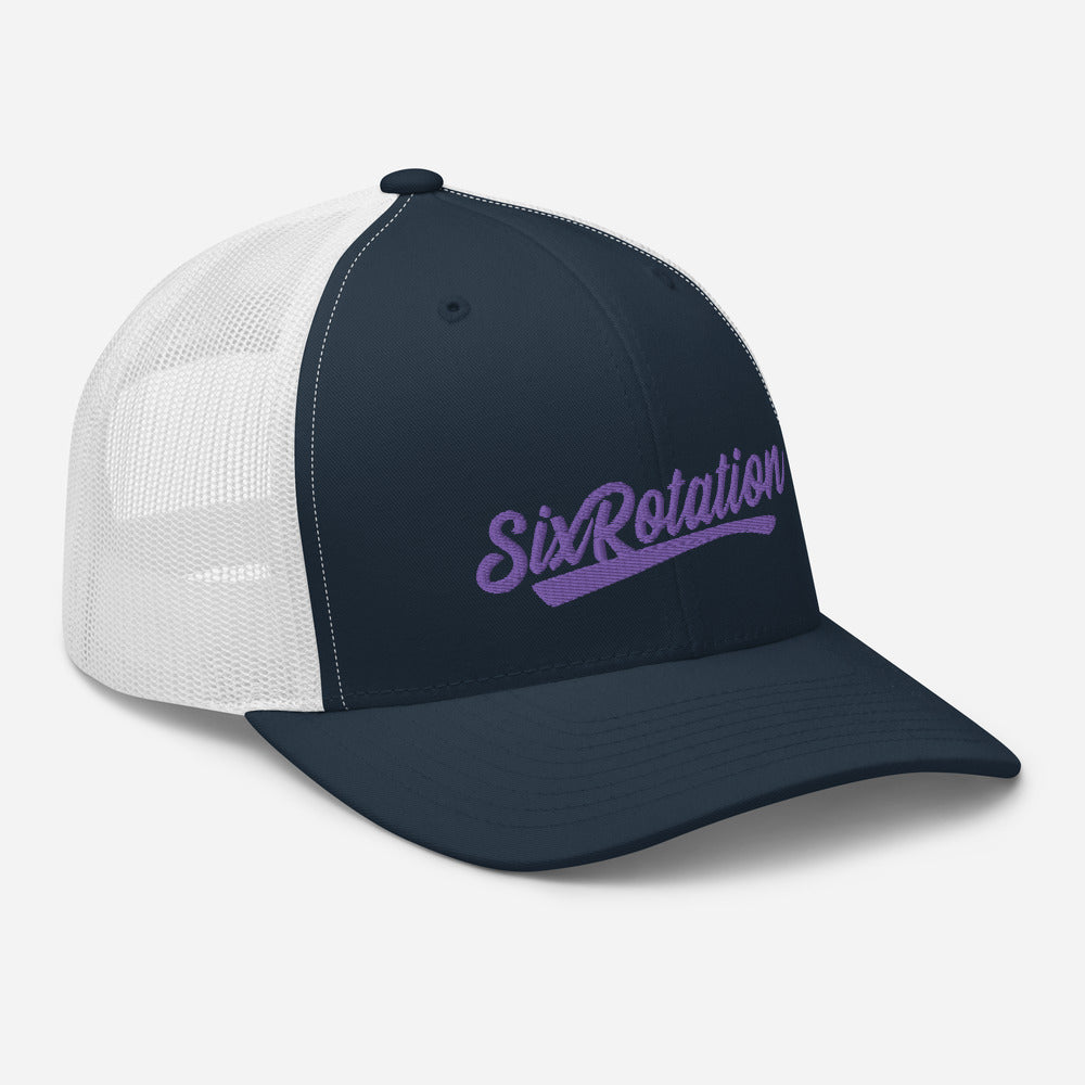 Six Rotation Swift Purple Trucker Hat