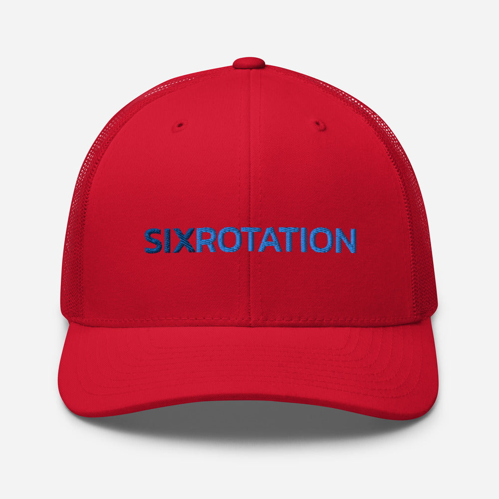 Six Rotation Basic Blue Trucker Hat