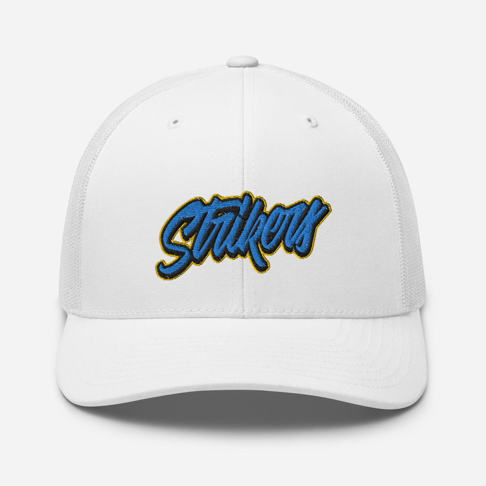 Strikers Script Classic Blue Trucker Hat