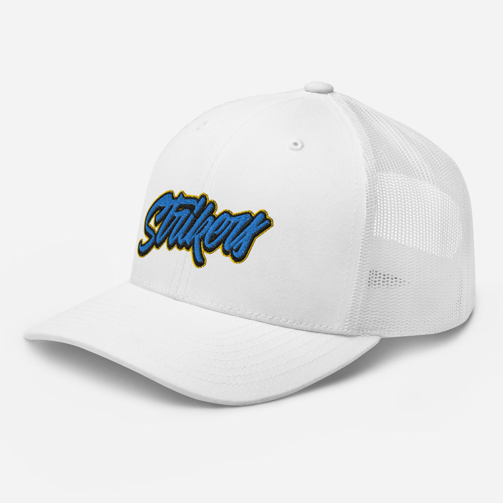 Strikers Script Classic Blue Trucker Hat