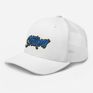 Strikers Script Classic Blue Trucker Hat