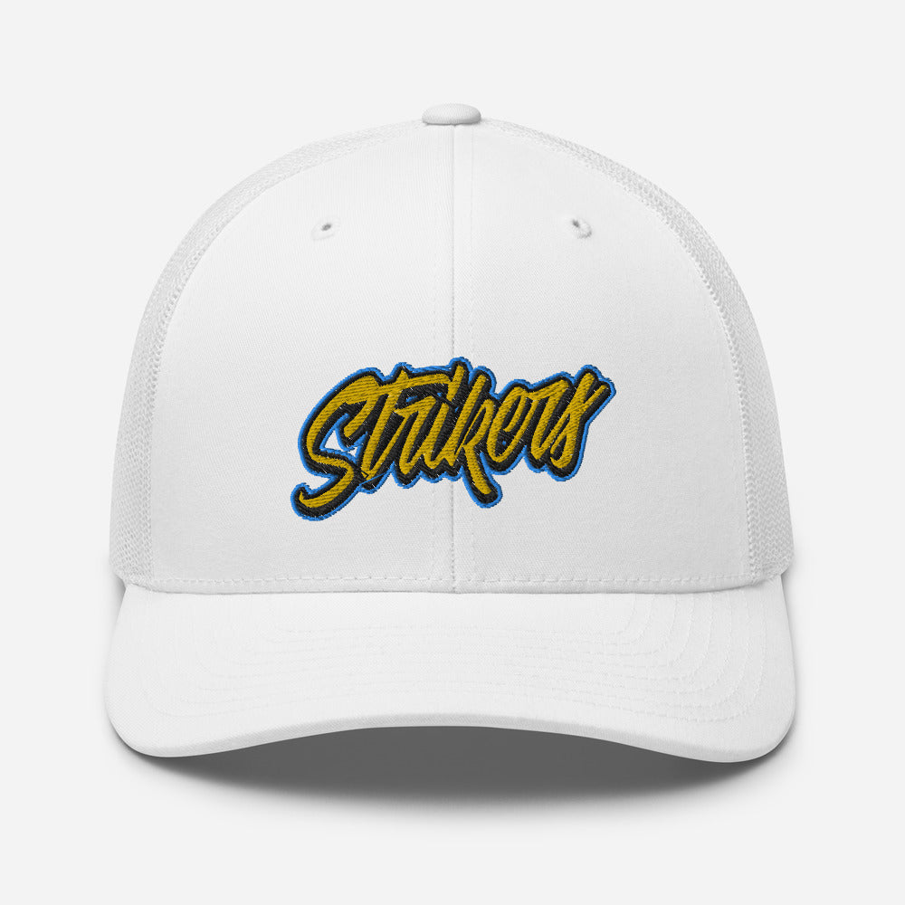 Strikers Classic Script Gold Trucker Hat