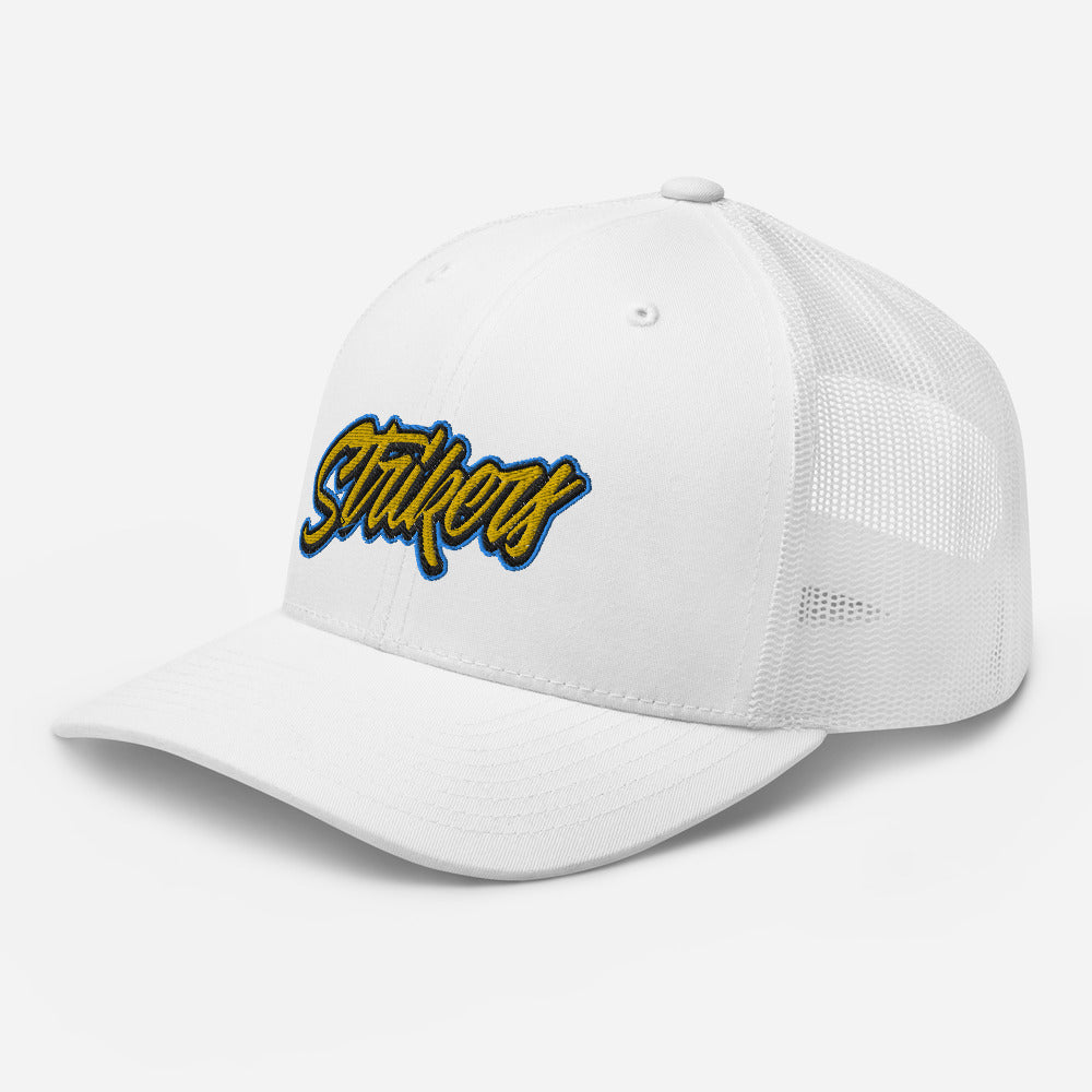 Strikers Classic Script Gold Trucker Hat