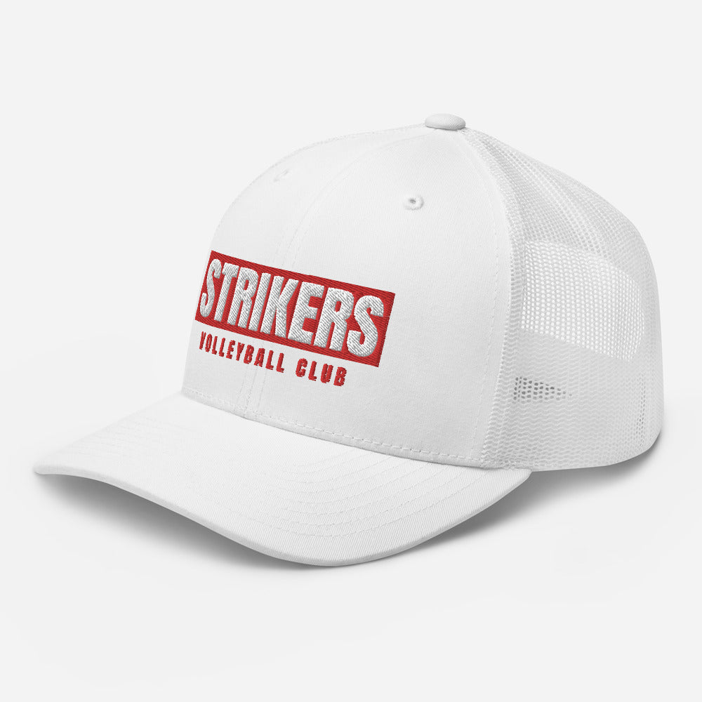 Strikers Long Block Red Trucker Hat