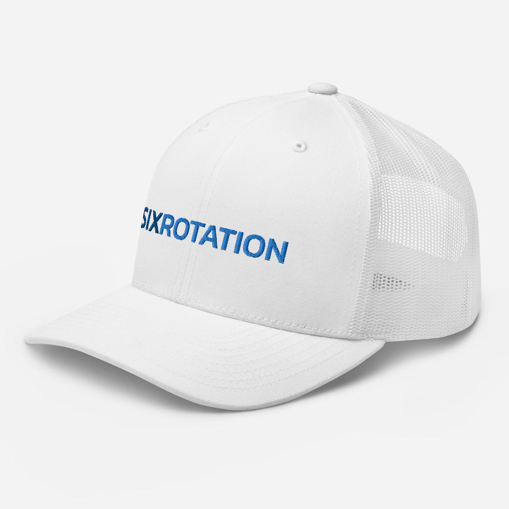 Six Rotation Basic Blue Trucker Hat