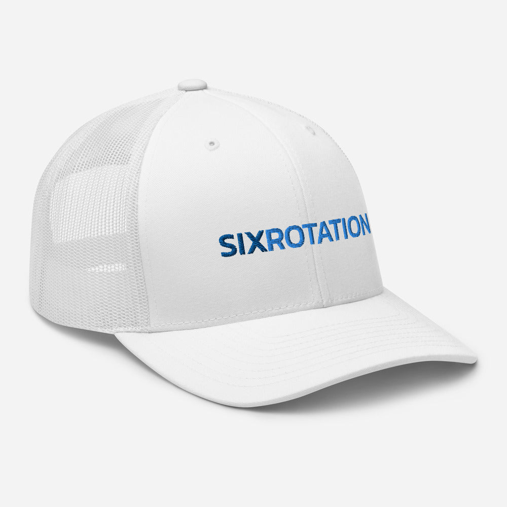 Six Rotation Basic Blue Trucker Hat