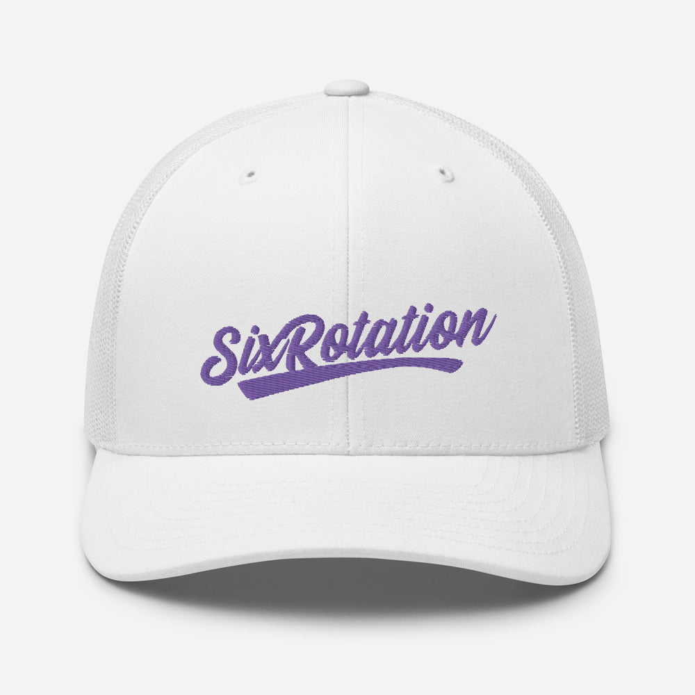 Six Rotation Swift Purple Trucker Hat