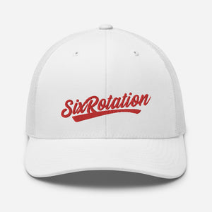 Six Rotation Swift Red Trucker Hat