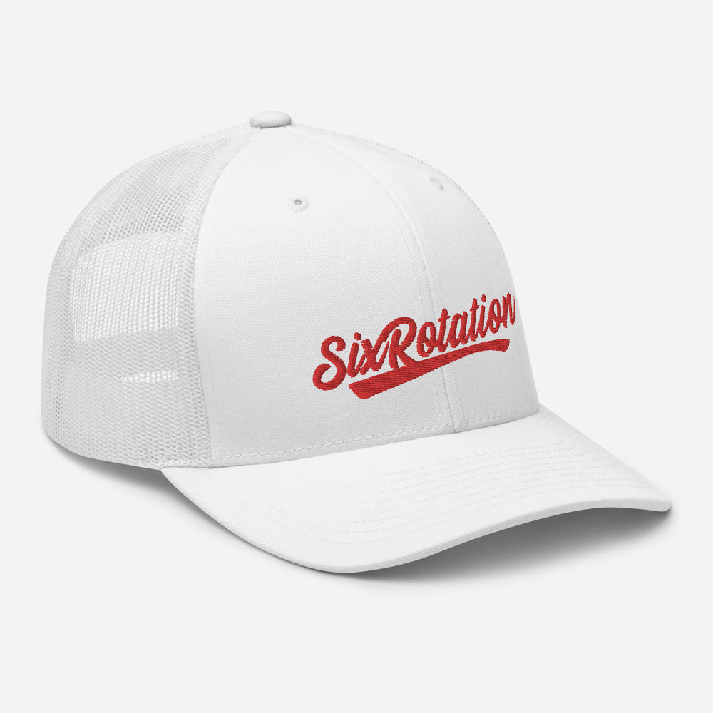 Six Rotation Swift Red Trucker Hat