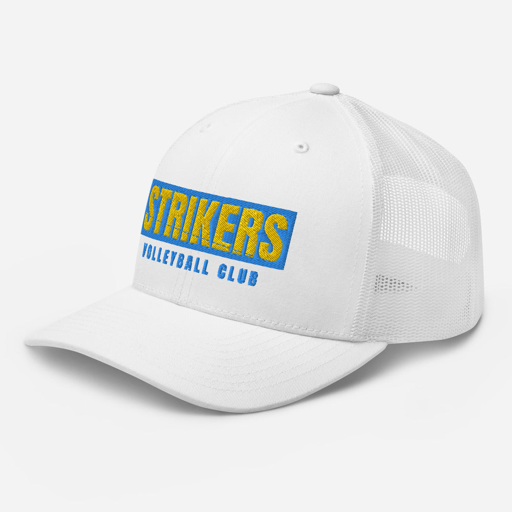 Strikers Classic Long Block Gold Trucker Hat