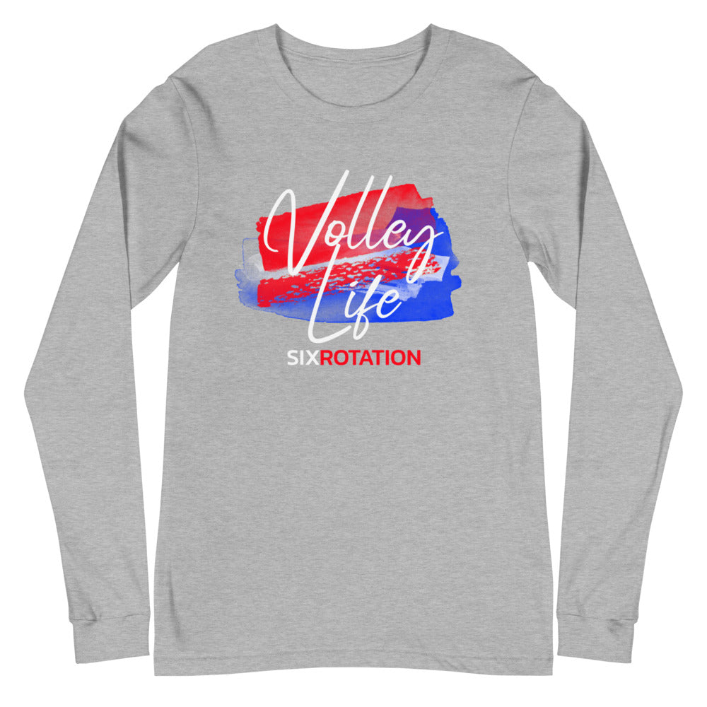 Six Rotation Volley Life Unisex Long Sleeve Tee