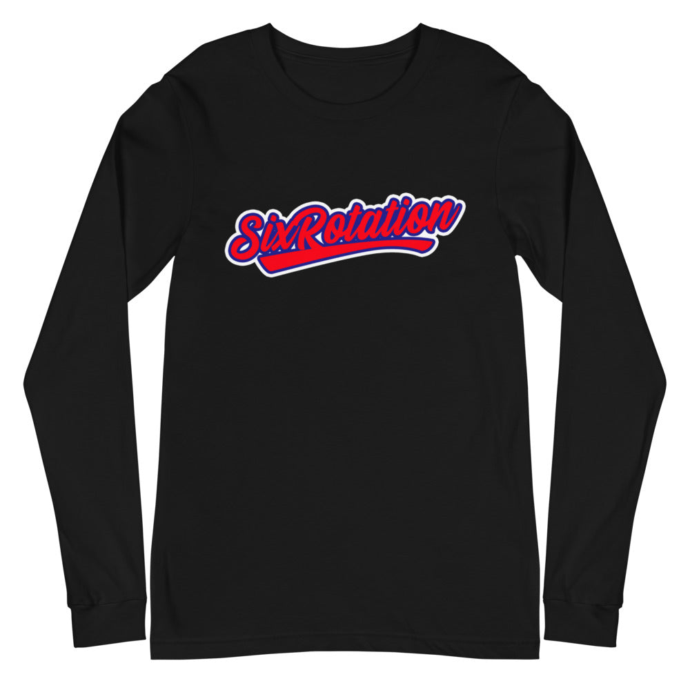 Six Rotation Script Unisex Long Sleeve Tee