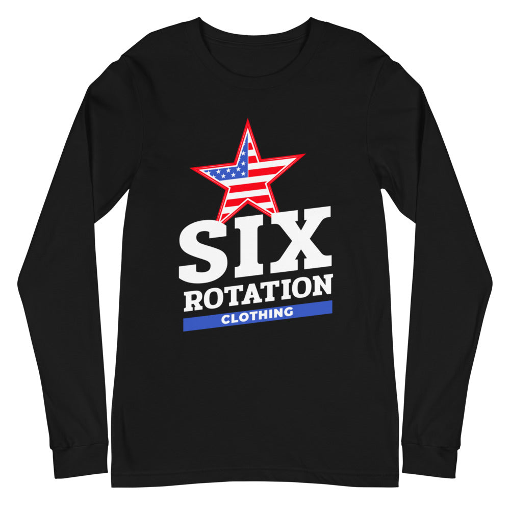 Six Rotation Star Unisex Long Sleeve Tee