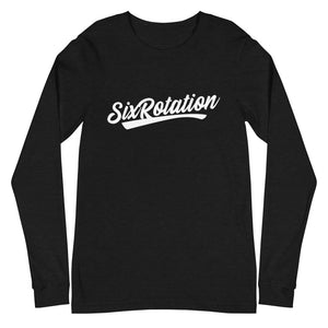 Six Rotation Script Unisex Long Sleeve Tee