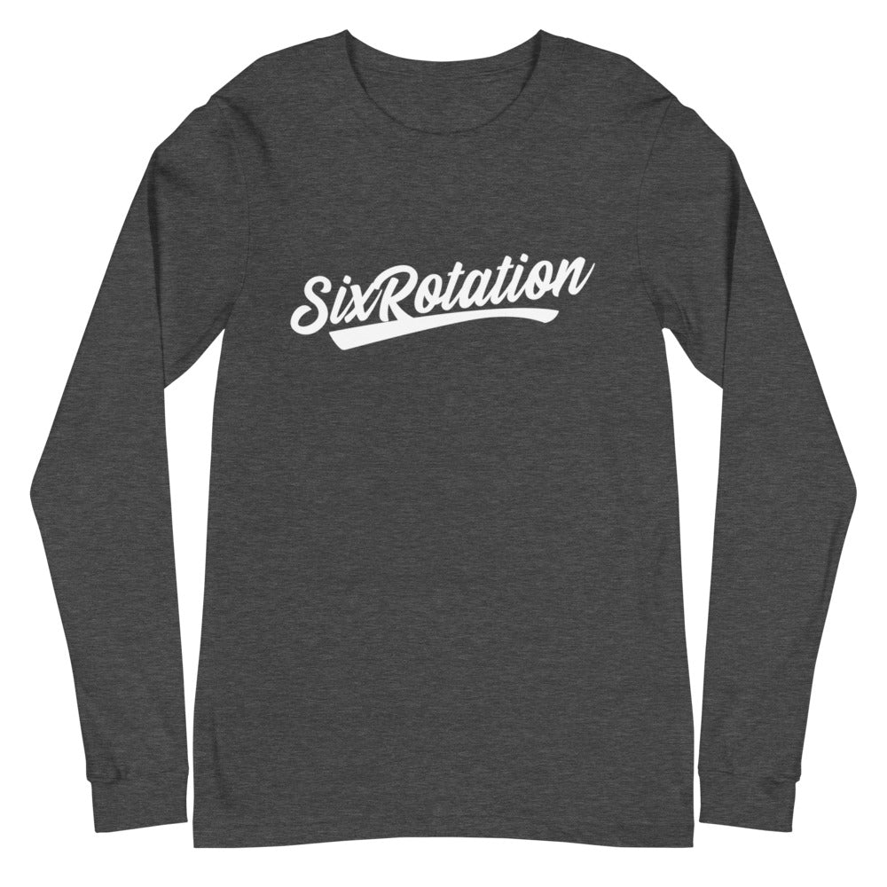 Six Rotation Script Unisex Long Sleeve Tee