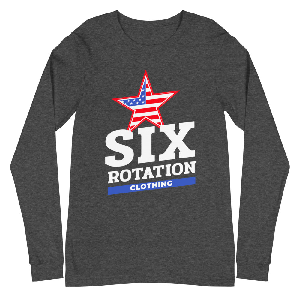 Six Rotation Star Unisex Long Sleeve Tee