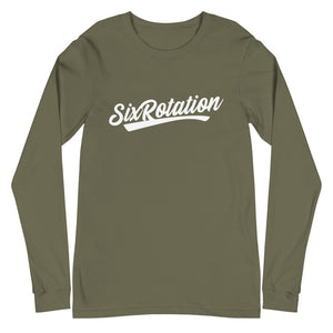 Six Rotation Script Unisex Long Sleeve Tee