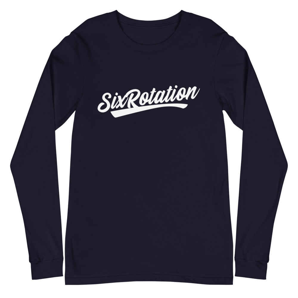 Six Rotation Script Unisex Long Sleeve Tee