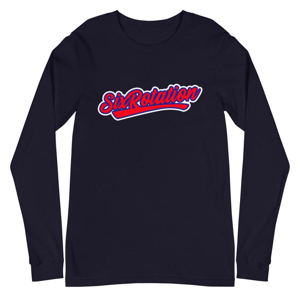 Six Rotation Script Unisex Long Sleeve Tee