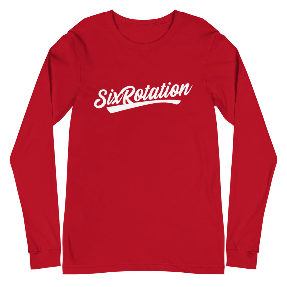 Six Rotation Script Unisex Long Sleeve Tee