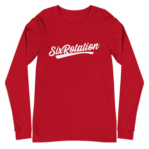 Six Rotation Script Unisex Long Sleeve Tee