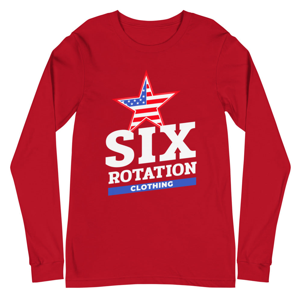 Six Rotation Star Unisex Long Sleeve Tee