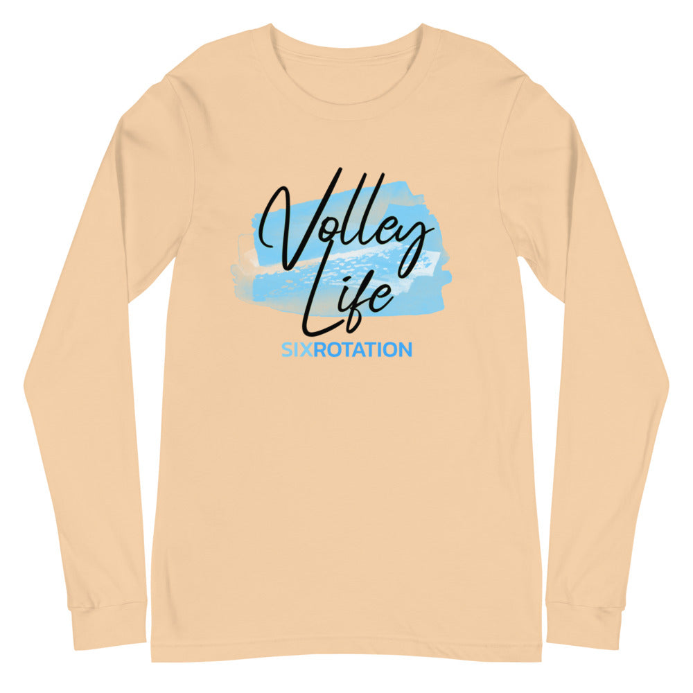 Six Rotation Volley Life Unisex Long Sleeve Tee