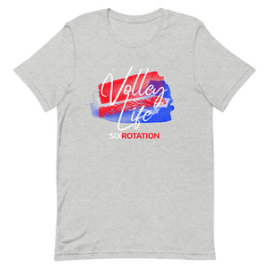 Six Rotation Volley Life USA Short-Sleeve Unisex T-Shirt