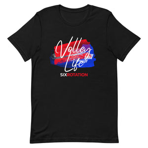 Six Rotation Volley Life USA Short-Sleeve Unisex T-Shirt