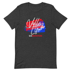 Six Rotation Volley Life USA Short-Sleeve Unisex T-Shirt