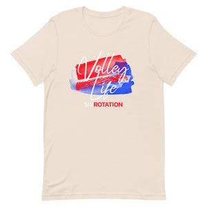 Six Rotation Volley Life USA Short-Sleeve Unisex T-Shirt