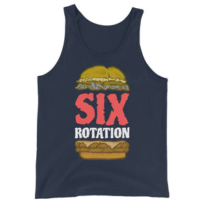 Six Rotation Burger Unisex Tank Top